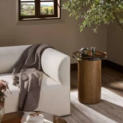 Tidelane Cast Glass End Table (18")