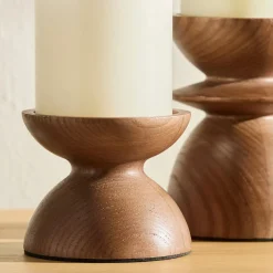 Tira Wood Pillar Holders