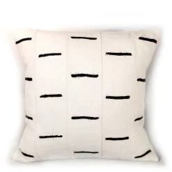 Tonga Pillow Cover - Black Dashes
