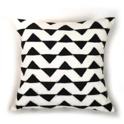 Tonga Pillow Cover - Black Triangle