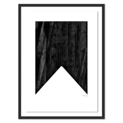 Triangle in Black Framed Wall Art by The Holly Collective