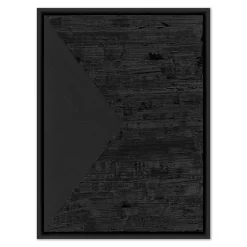 Triangle Left in Caviar Framed Wall Art by The Holly Collective