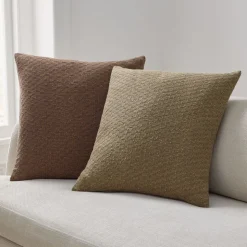 Two-Tone Texture Pillow Cover