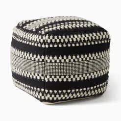 Variegated Stripe Pouf