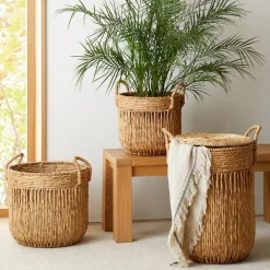 Vertical Lines Seagrass Baskets