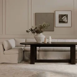 Vianna Slipcover Dining Banquette L-Shape (96"–140")