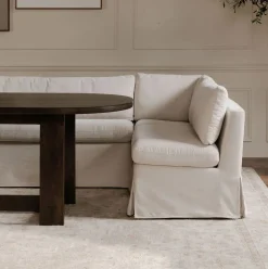 Vianna Slipcover Dining Banquette U-Shape (121"–168")