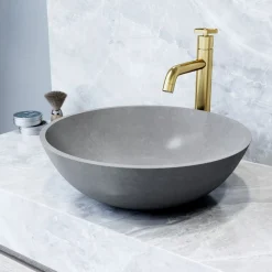 VIGO Ravenna Round Stone Vessel Sink