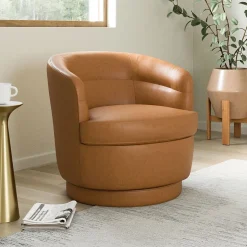 Viv Leather Swivel Chair