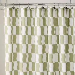 Wavy Blocks Shower Curtain