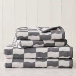 Wavy Blocks Towel Sets