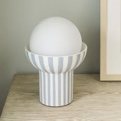 West Elm Kids x PBK Striped Ceramic Table Lamp (10")