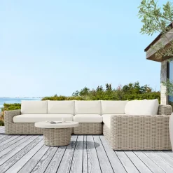 Westport Wicker Outdoor 4-Piece Sectional (136")