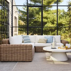 Westport Wicker Outdoor 3-Piece L-Shaped Sectional (108")