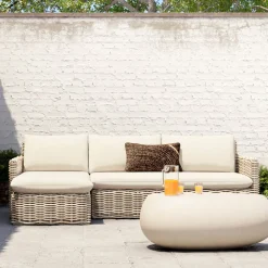 Westport Wicker Slim Profile Outdoor 2-Piece Chaise Sectional (91.5")