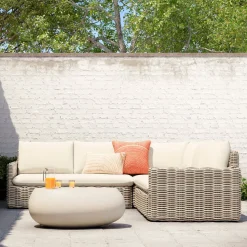 Westport Wicker Slim Profile Outdoor 3-Piece L-Shaped Sectional (97")
