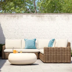 Westport Wicker Slim Profile Outdoor 3-Piece L-Shaped Sectional (97")