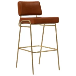 Wire Frame Leather Bar & Counter Stools