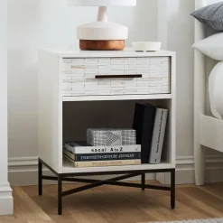 Wood Tiled Nightstand (20")