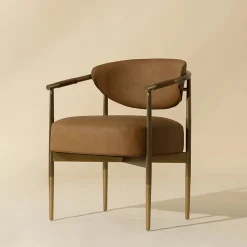 Ximena Vegan Leather Dining Arm Chair