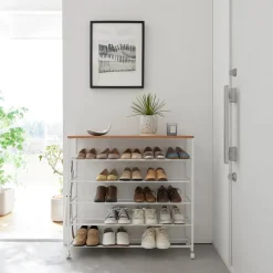 Yamazaki Rolling 5-Tier Shoe Rack