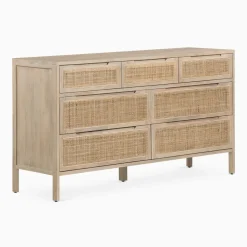 Yvette Woven 7-Drawer Dresser (58")